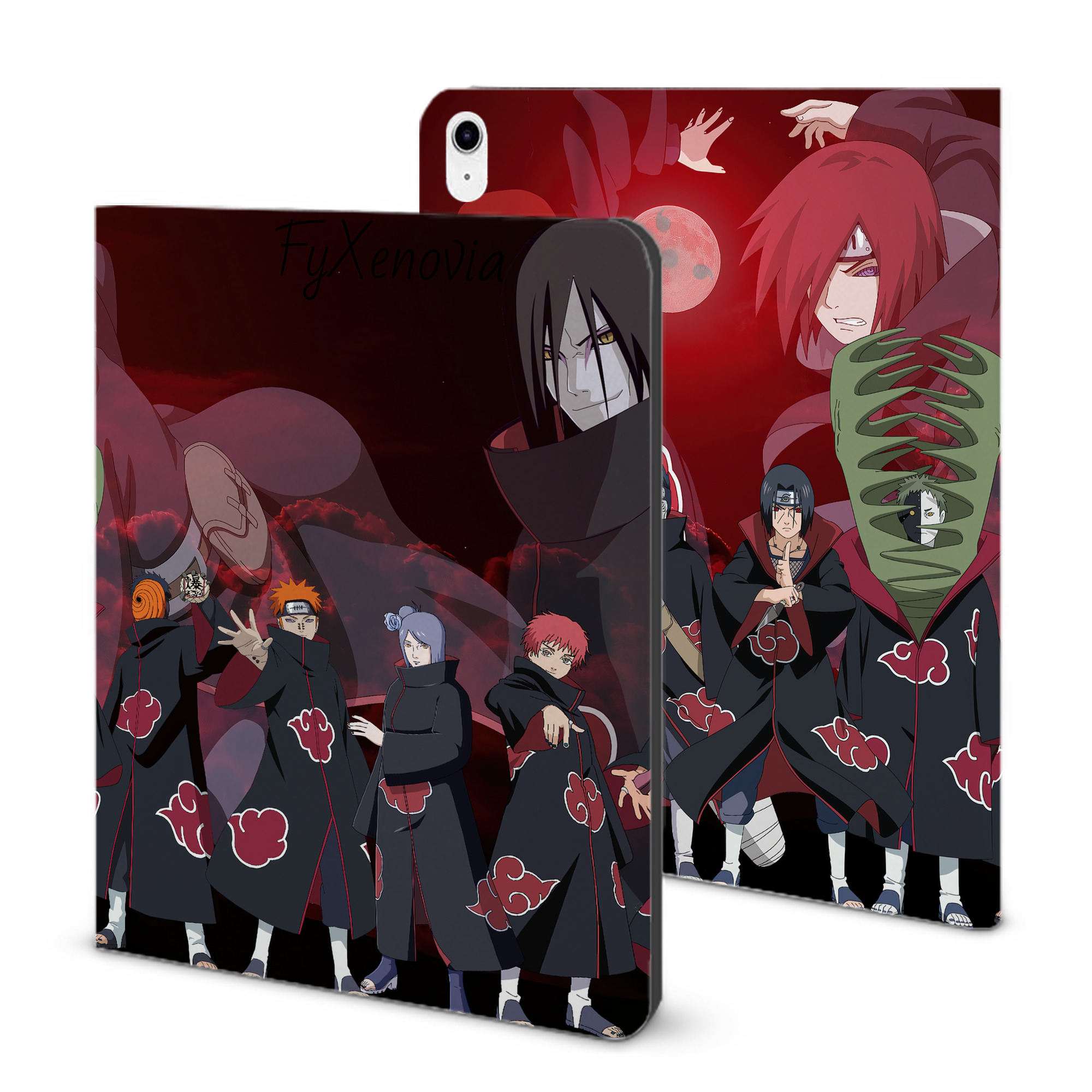 （画像用） NARUTO -ナルト- NARUTO -ナルト- 疾風伝 IPad ケース ブック型 PUレザー TPU 耐衝撃 軽量 薄型 ペン収納なし 全面保護 IPad 各モデル対応